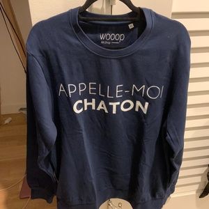 Never Worn! Made in France Blue Sweatshirt